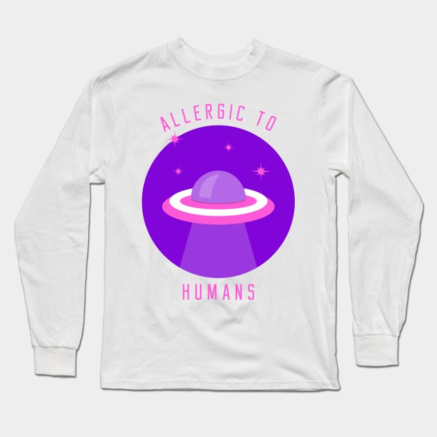 UFO don't like Humans Long Sleeve T-Shirt by ForEngineer